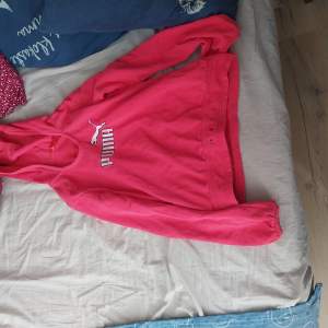 En rosa puma hoodie i storlek s/m mer mot m.