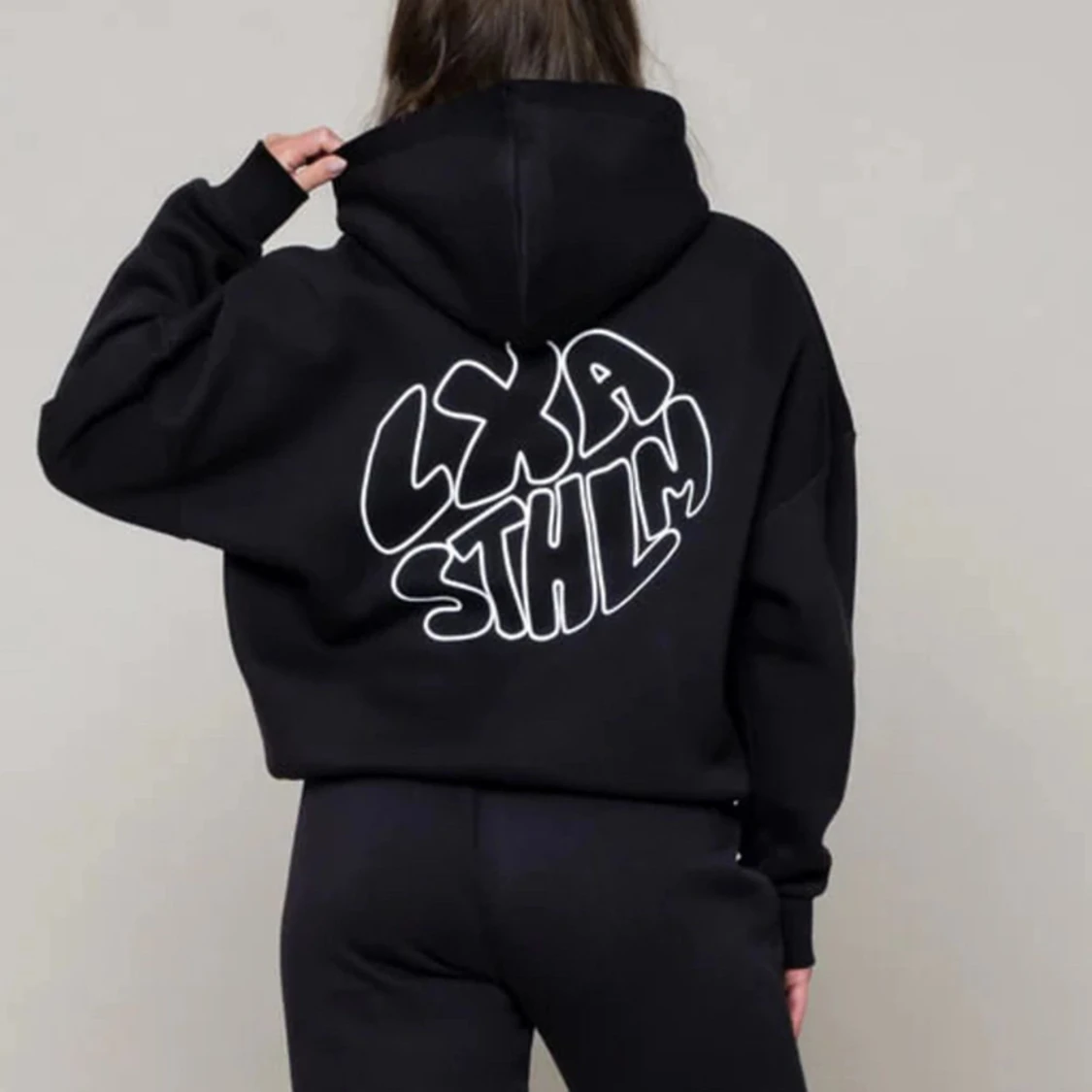 Lxa svart hoodie 