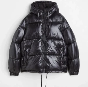 glansig vinter jacka - pufferjacka från hm, glansig, inga fel på den säljer då jag har en annan vinter jacka och inte använder denhär, som ny, jätte varm och bra jacka till vintern