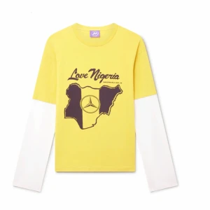 Mowalola - Mowalola  Love Nigeria skater long sleeve Layered T-shirt  Sz M, fits oversized 