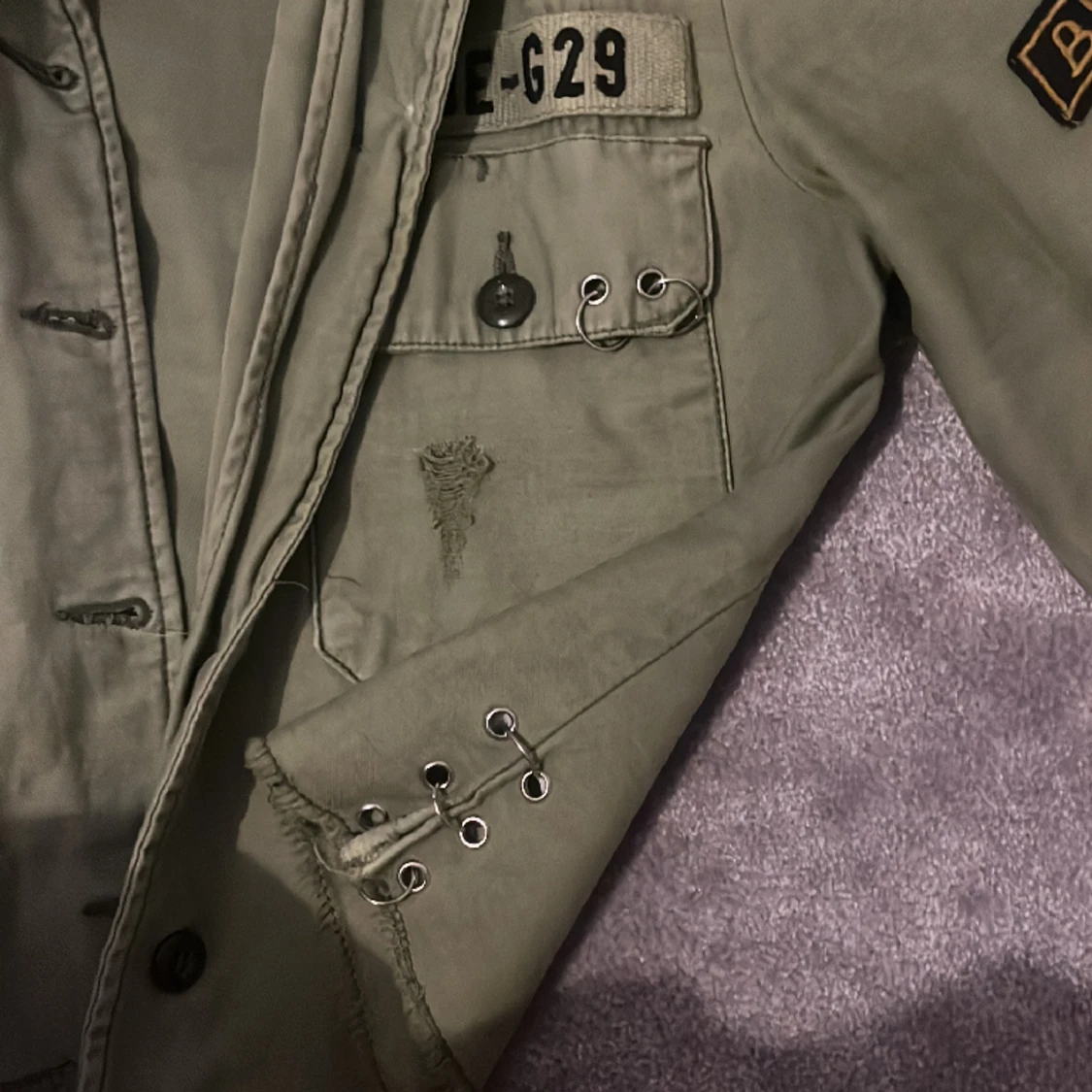 Grön jeans jacka  - 90