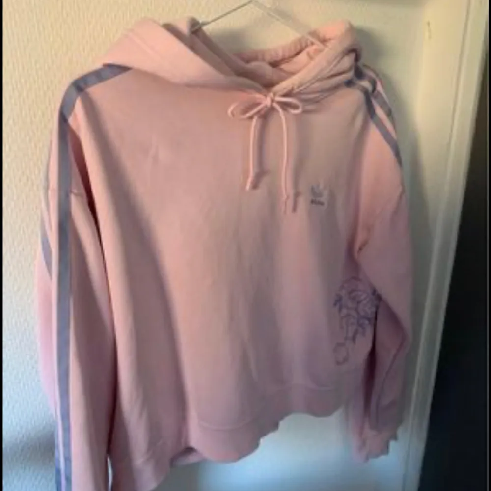 En rosa Adidas hoodie i storlek 34  Aldrig använd  Kan både skicka eller mötas upp . Hoodies.