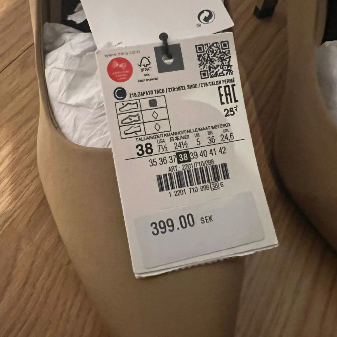 Zara klackskor oanvända - 91