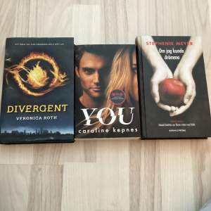 Jag säljer dessa tre böcker som har blivit till filmer, divergent, you. Twilight är såld. Jag har fler böcker i min profil så kolla gärna!💕
