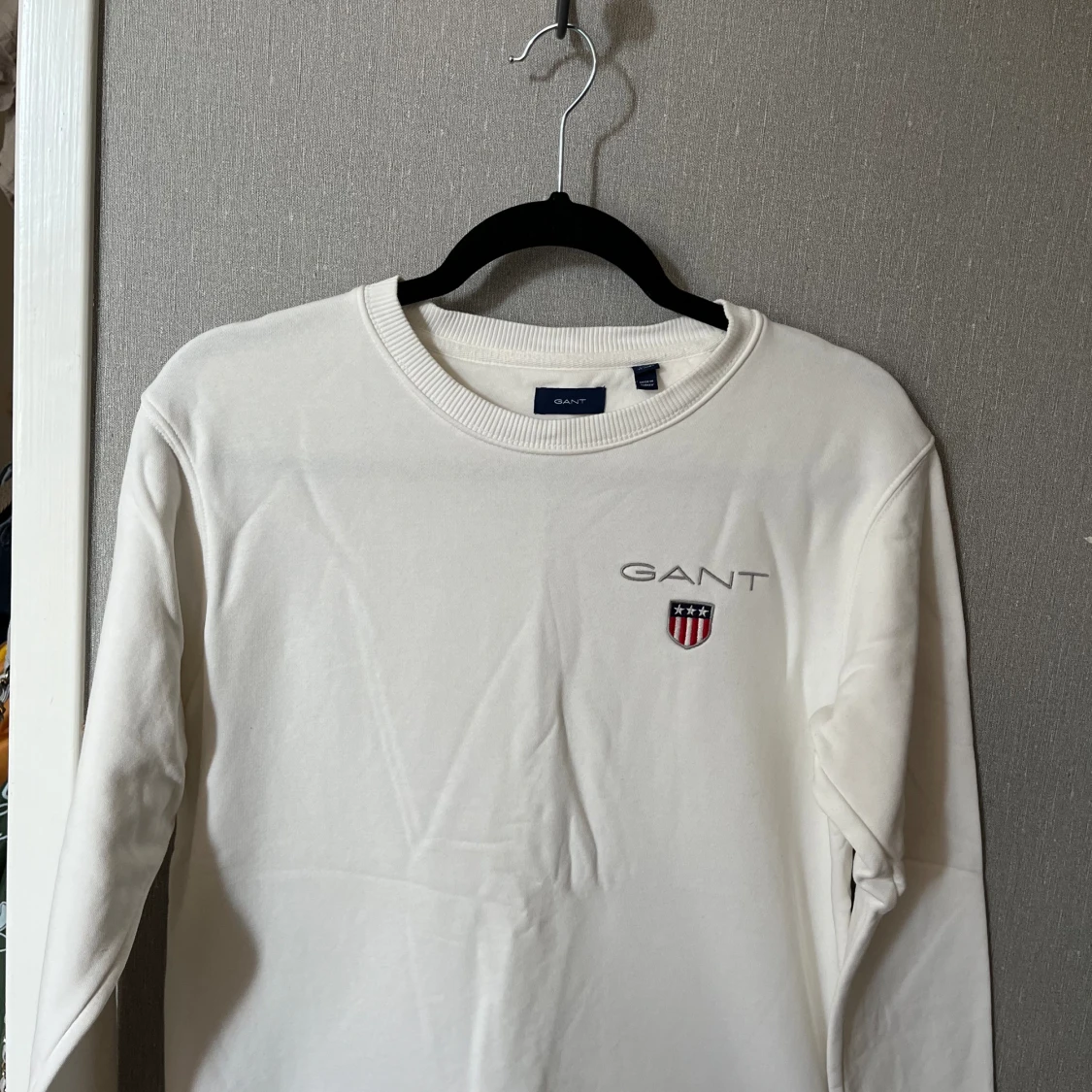 Vit bomull gant tröja