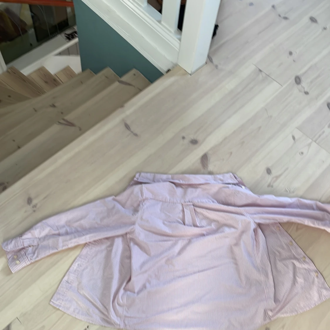 Rosa vit randig Gantskjorta 