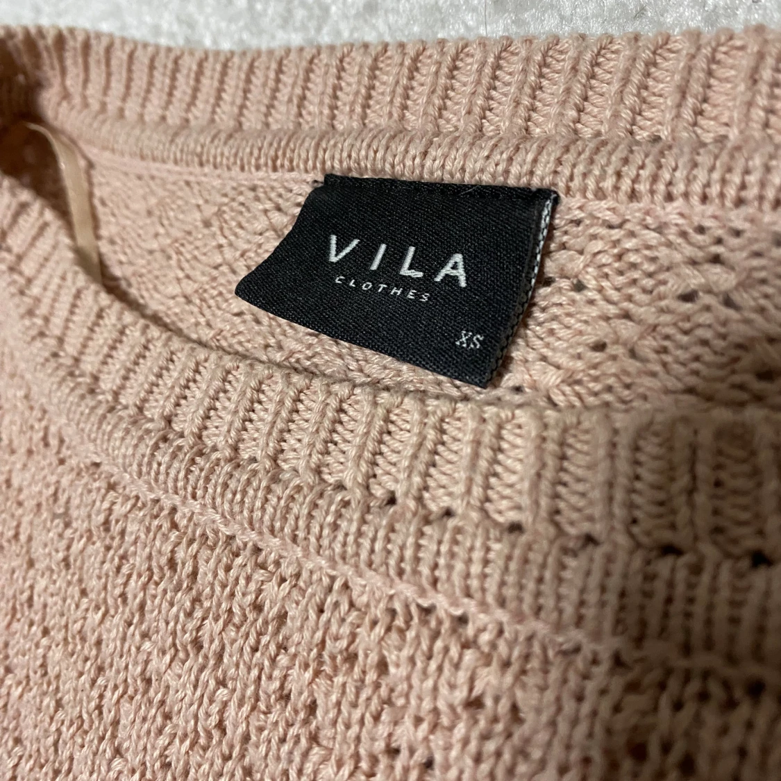 Rosa Stickad Vila Tröja - 90