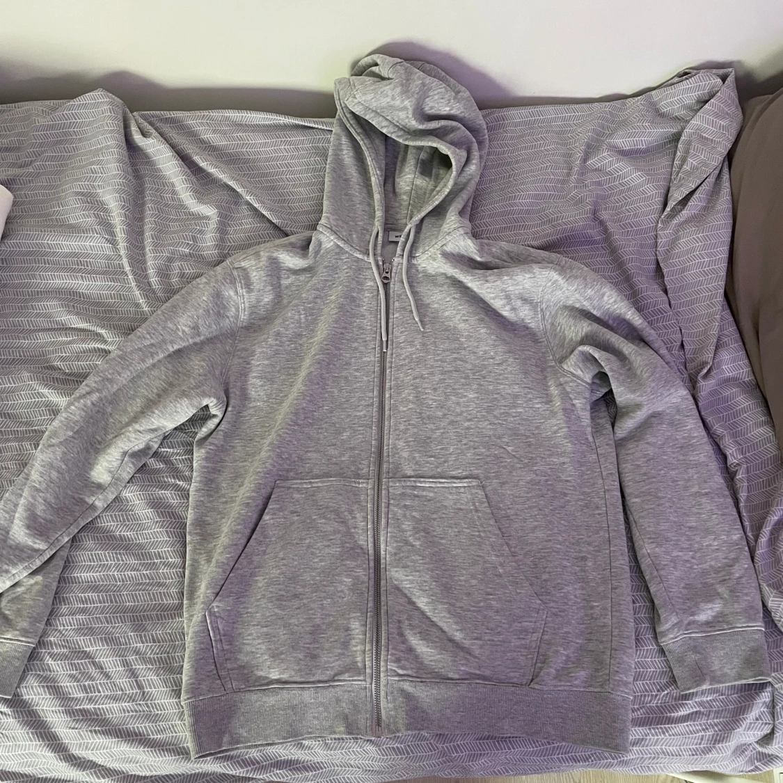 Grå Zip Hoodie Weekday