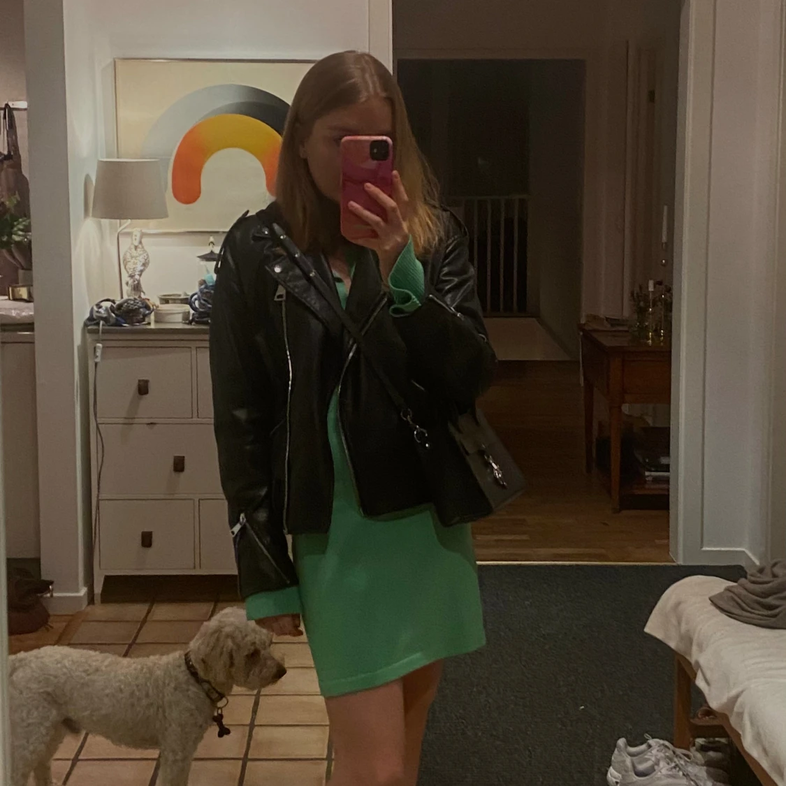 Stickad klänning adoore