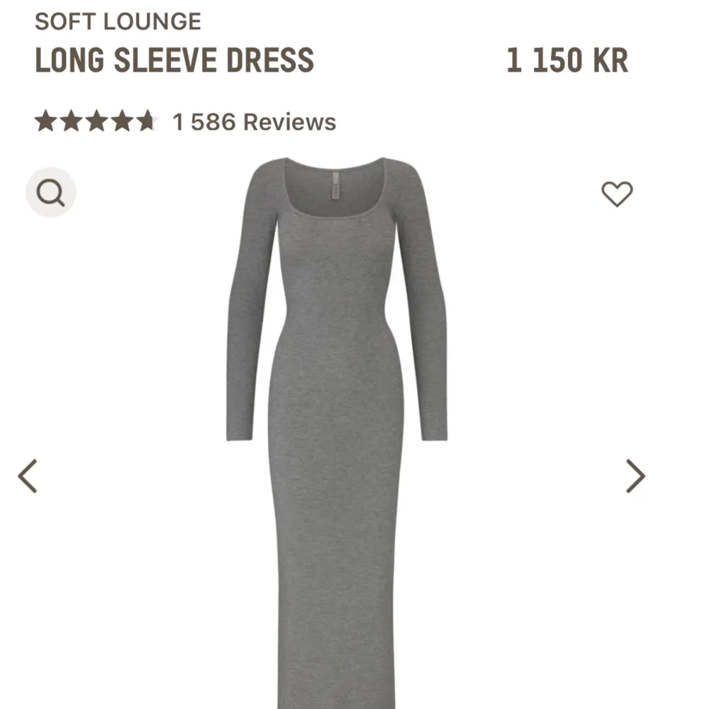 Säljer denna snygga klänning från Skims som endast är använd fåtal gånger och är i nyskick! Klänningen är i storlek XXS men är mycket stretchig och passar även större storlekar Nypris 1150kr💞 Hör gärna av er innan ni väljer köp via Plick!. Klänningar.