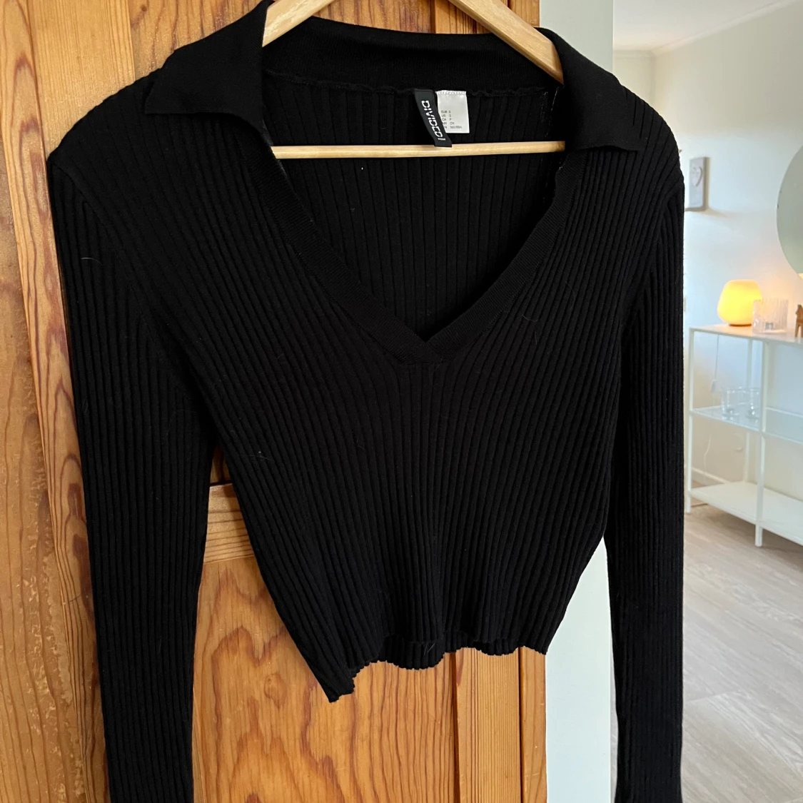 Svart långärmad topp