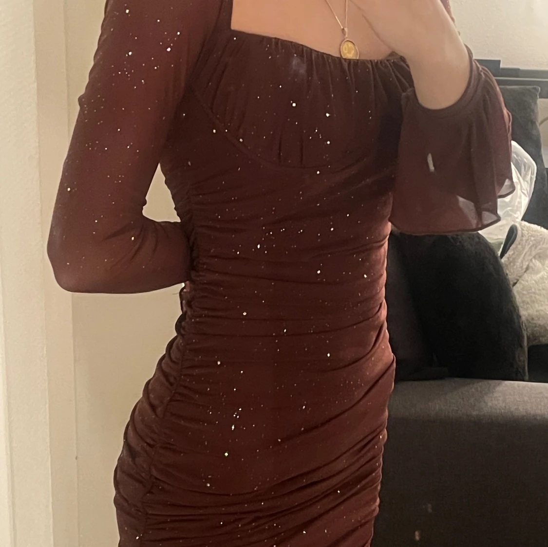 Brun klänning  - 90