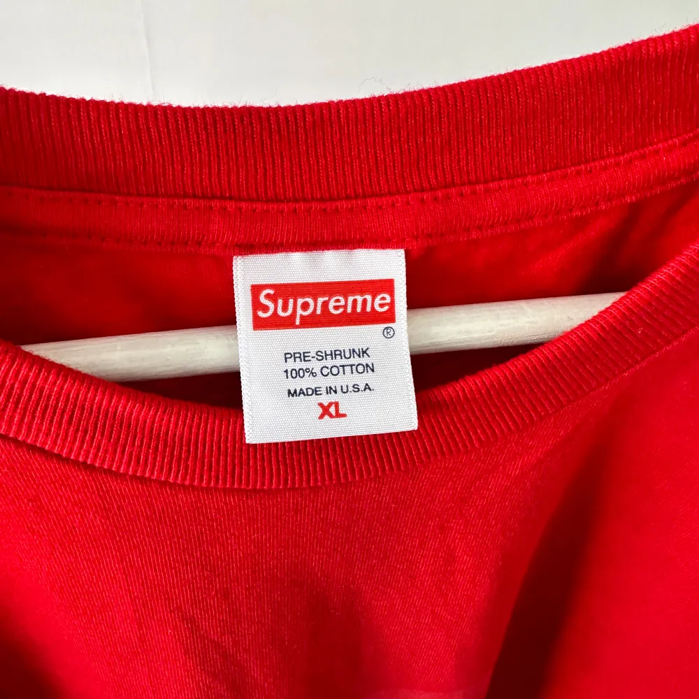 Red Supreme box logo tee Size XL Worn once Bought from Supreme online store  IF YOU NEED MEASUREMENTS OR YOU HAVE ANY QUESTION YOU CAN WRITE ME! Some required reading: • All my items is 100% authentic, most items purchased from authorized retailers. T-shirts.