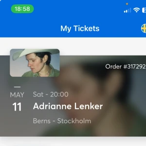 Adrianne Lenker - Kan tyvärr inte gå på Adriannes konsert i Stockholm 11 maj så behöver tragiskt nog sälja biljetten ☹️ ståplats!