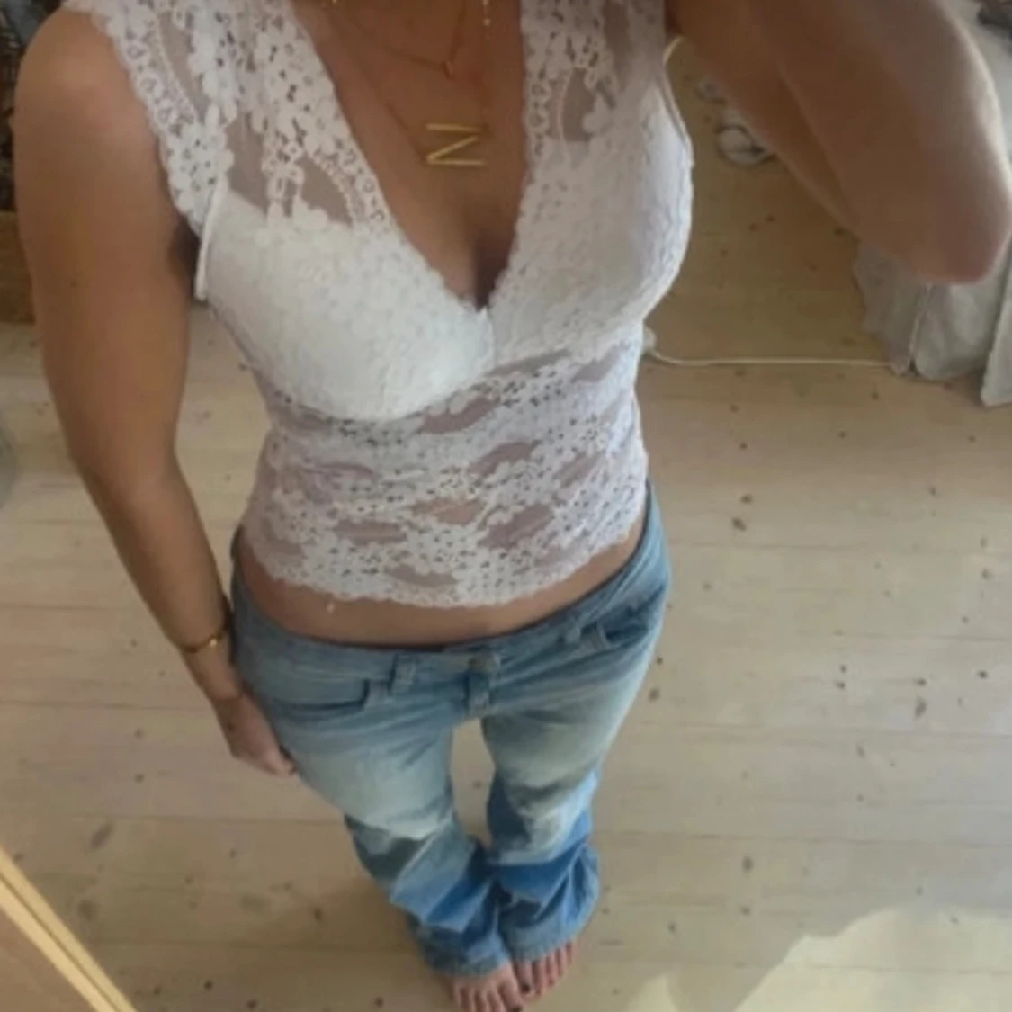 Jätte fint spetts linne