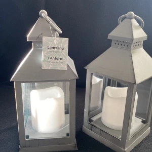 Lanterna med led ljus - 2st jätte mysiga led ljus, helt nya.   1 för 50kr 2 för 80kr