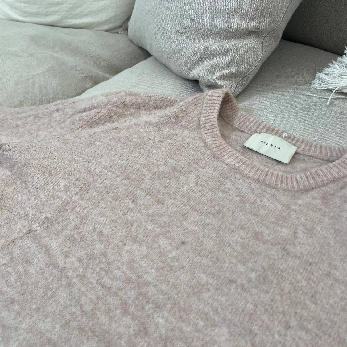 Rosa stickad tröja  - 90