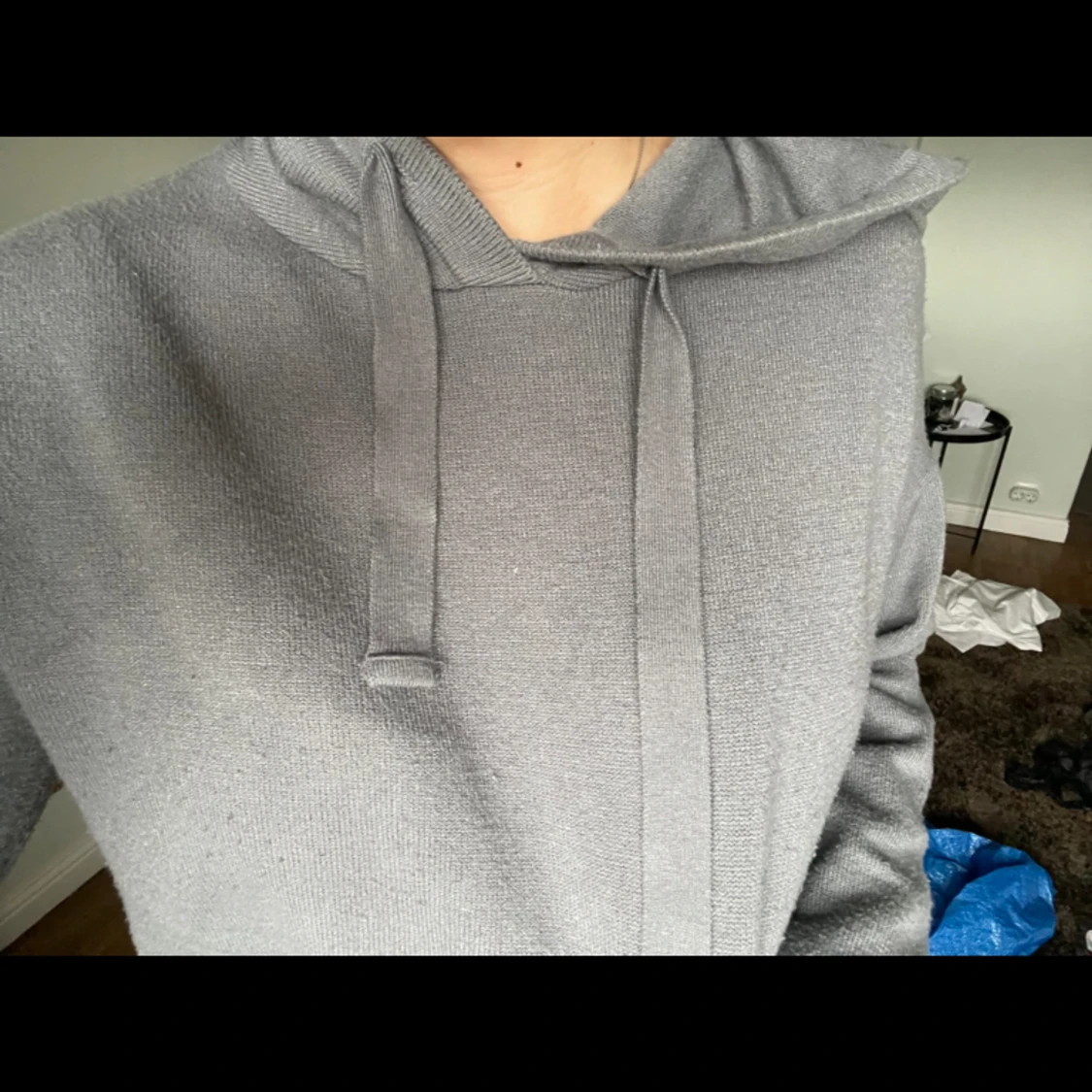 Stickad hoodie  - 90