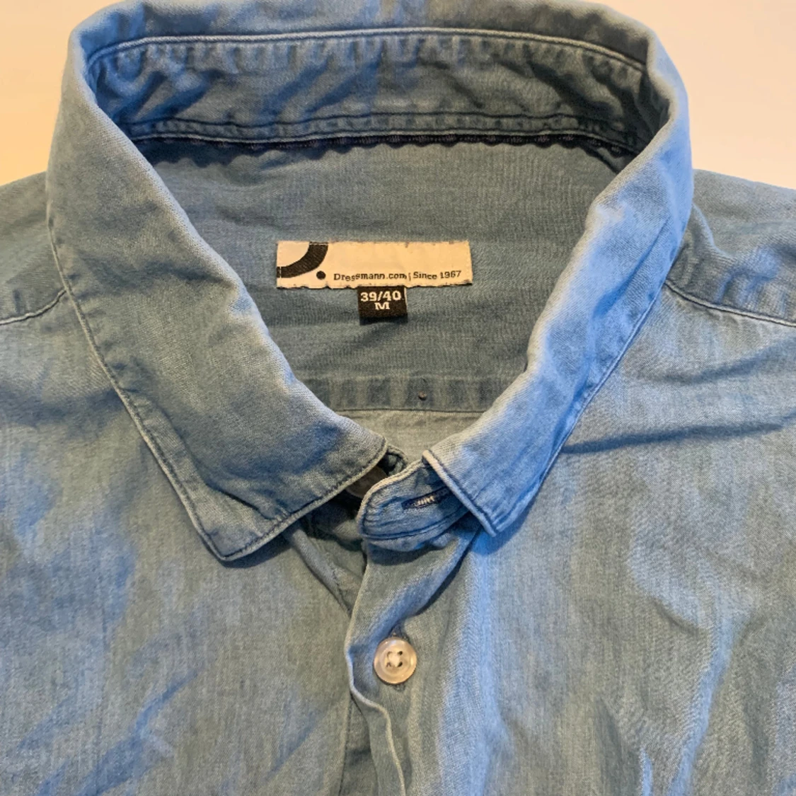 Demin skjorta dressman 39/40 M - 90