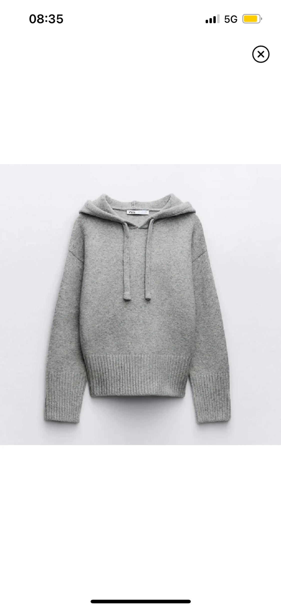 Stickad hoodie