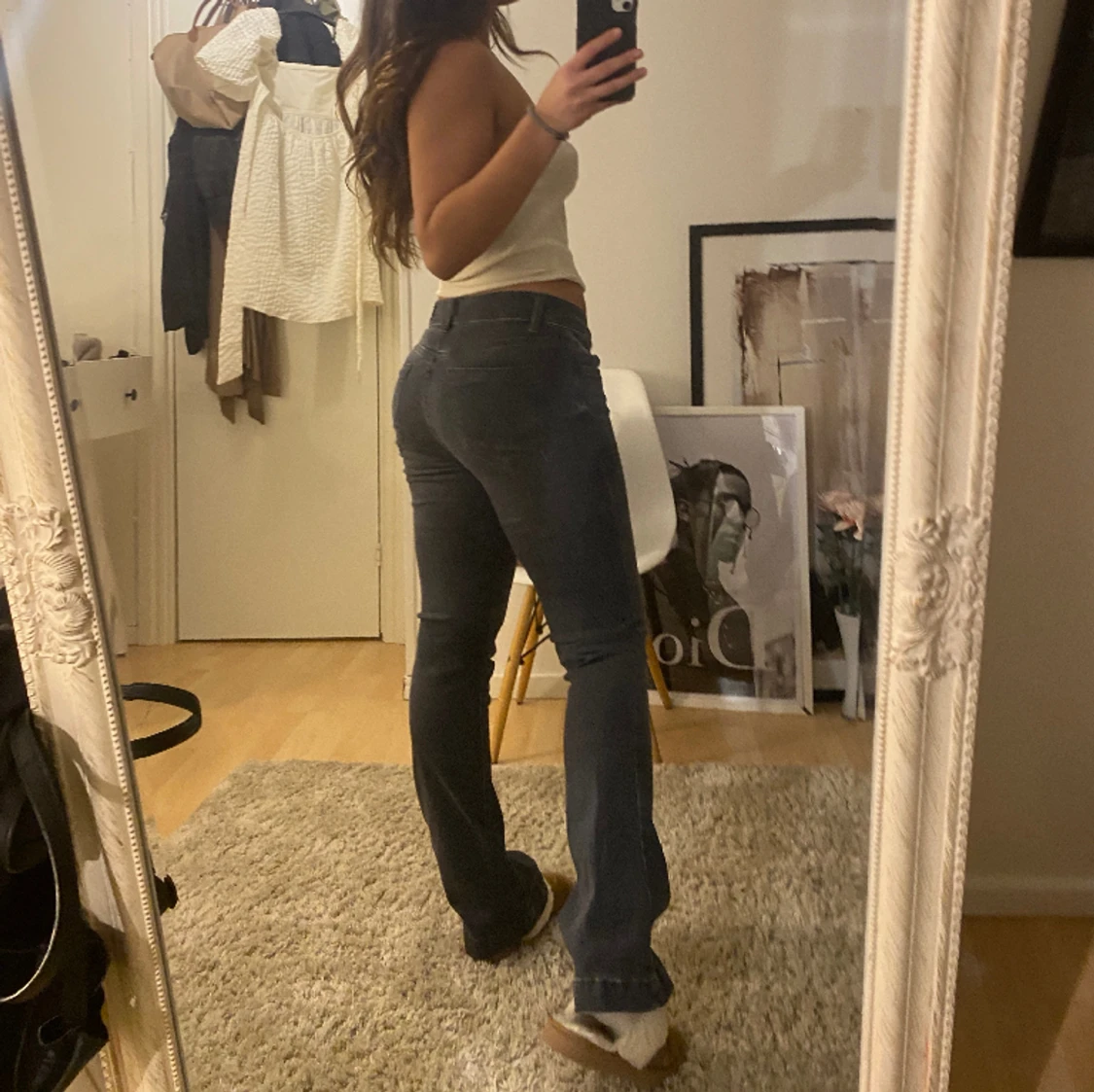 Svart/gråa lågmidjade bootcut LTB jeans   - 91