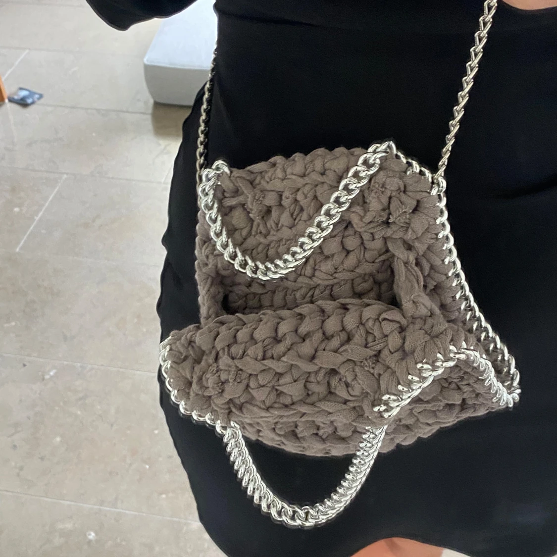 Virkad väska stella mccartney liknande