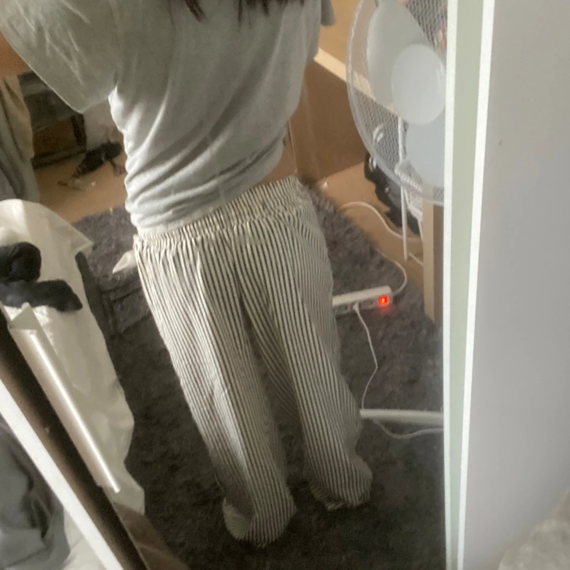 Randiga linnebyxor  - 91