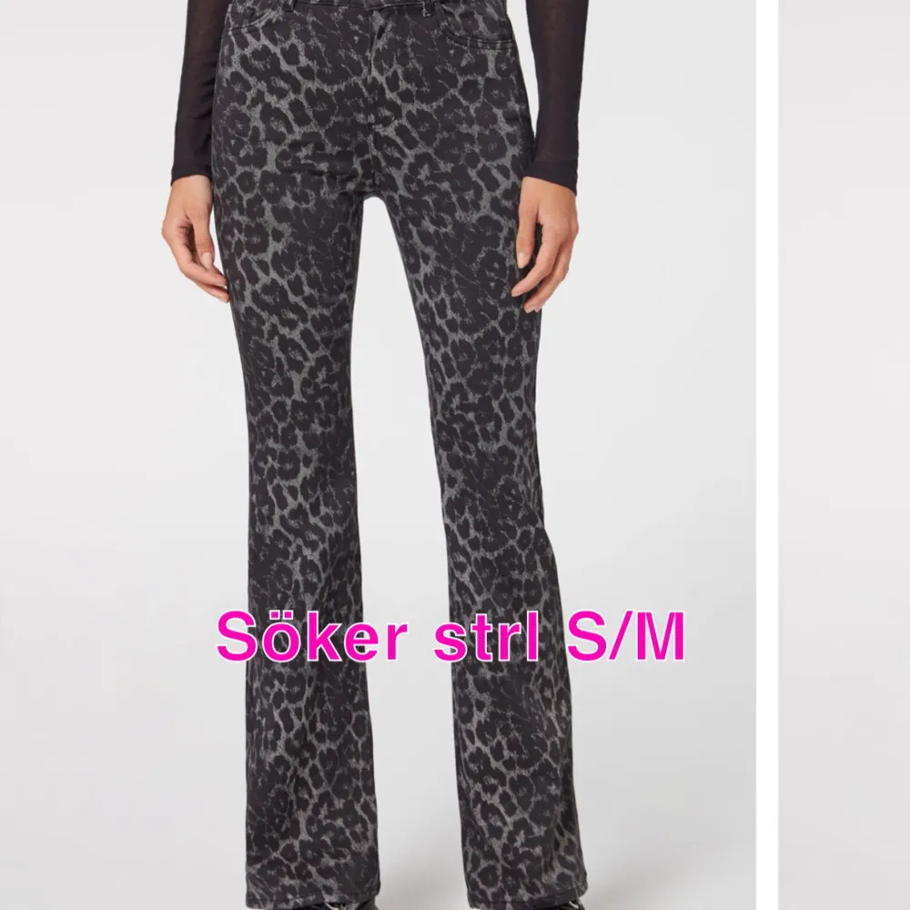 Söker dessa leopard jeans från calzedonia i storlek S eller M. Hör gärna av dig om du vill sälja till mig💞 betalar bra!!. Jeans & Byxor.