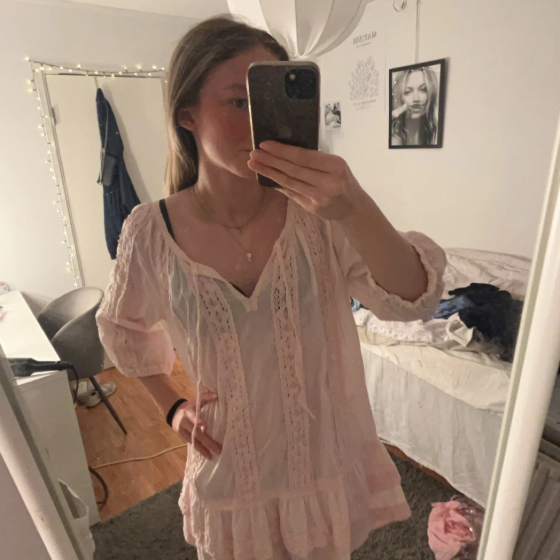 Superfin rosa klänning  - 90