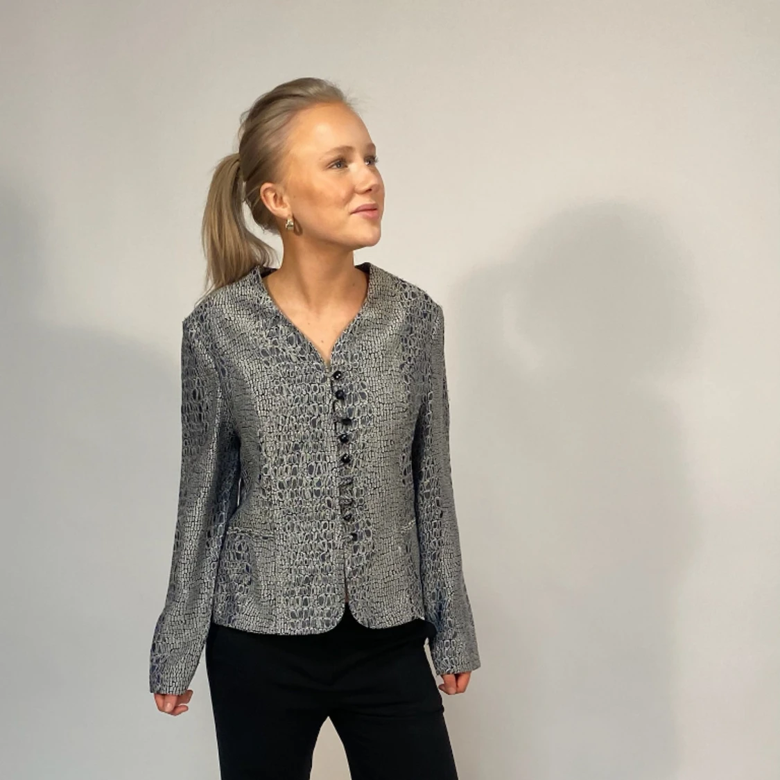 Jacka i fint mönster!