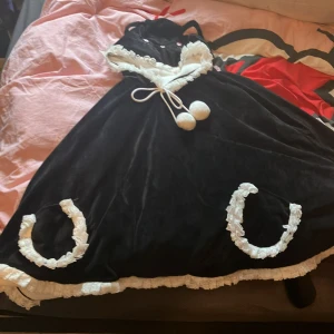 Svart kattponcho  - köpt för 450 på ett con, använd en gång. katt i huset