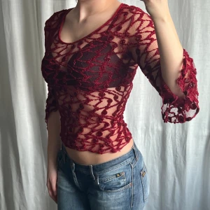 Röd topp - Röd vintage glittrig topp från Orsay 💞