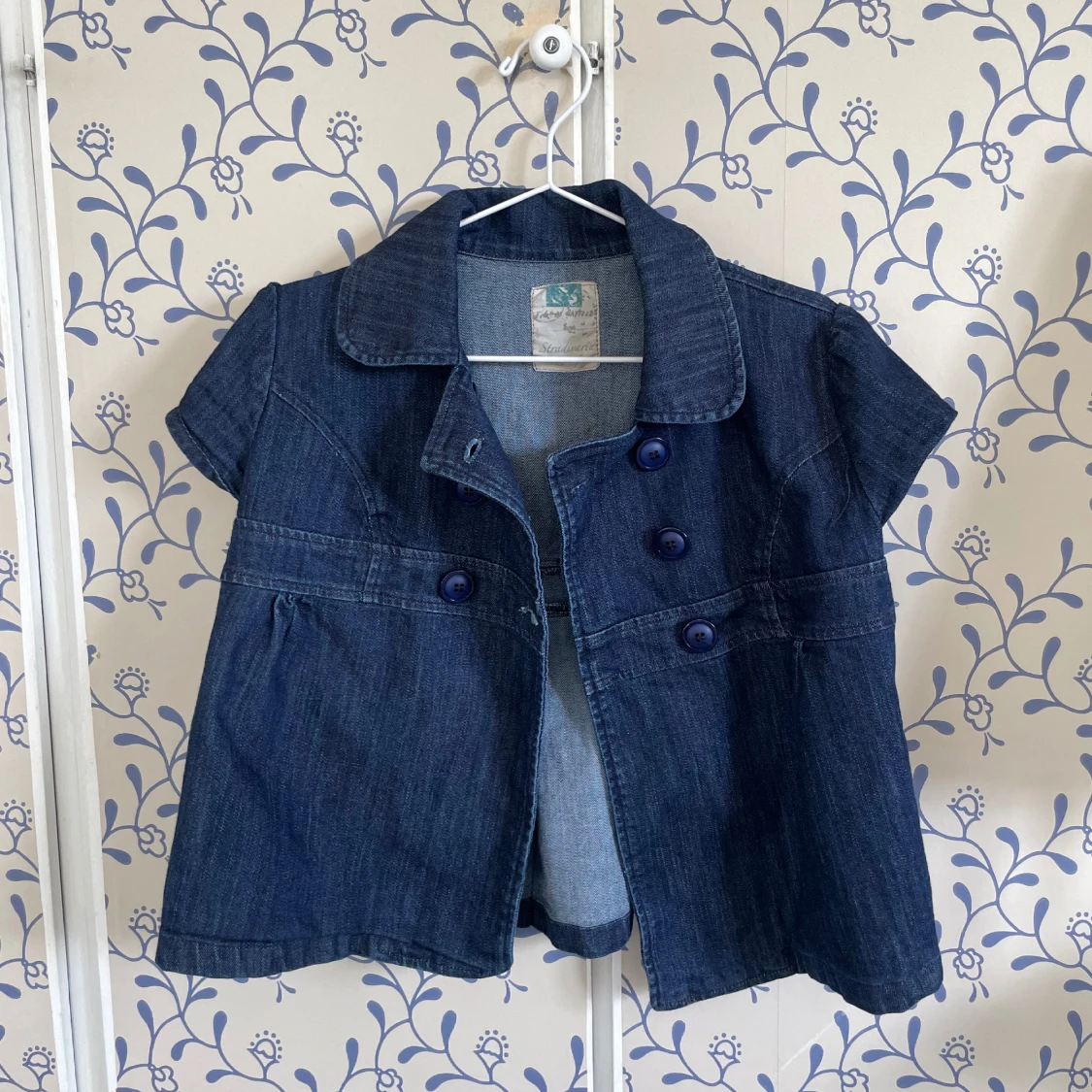 kortärmad jeansjacka  - 90