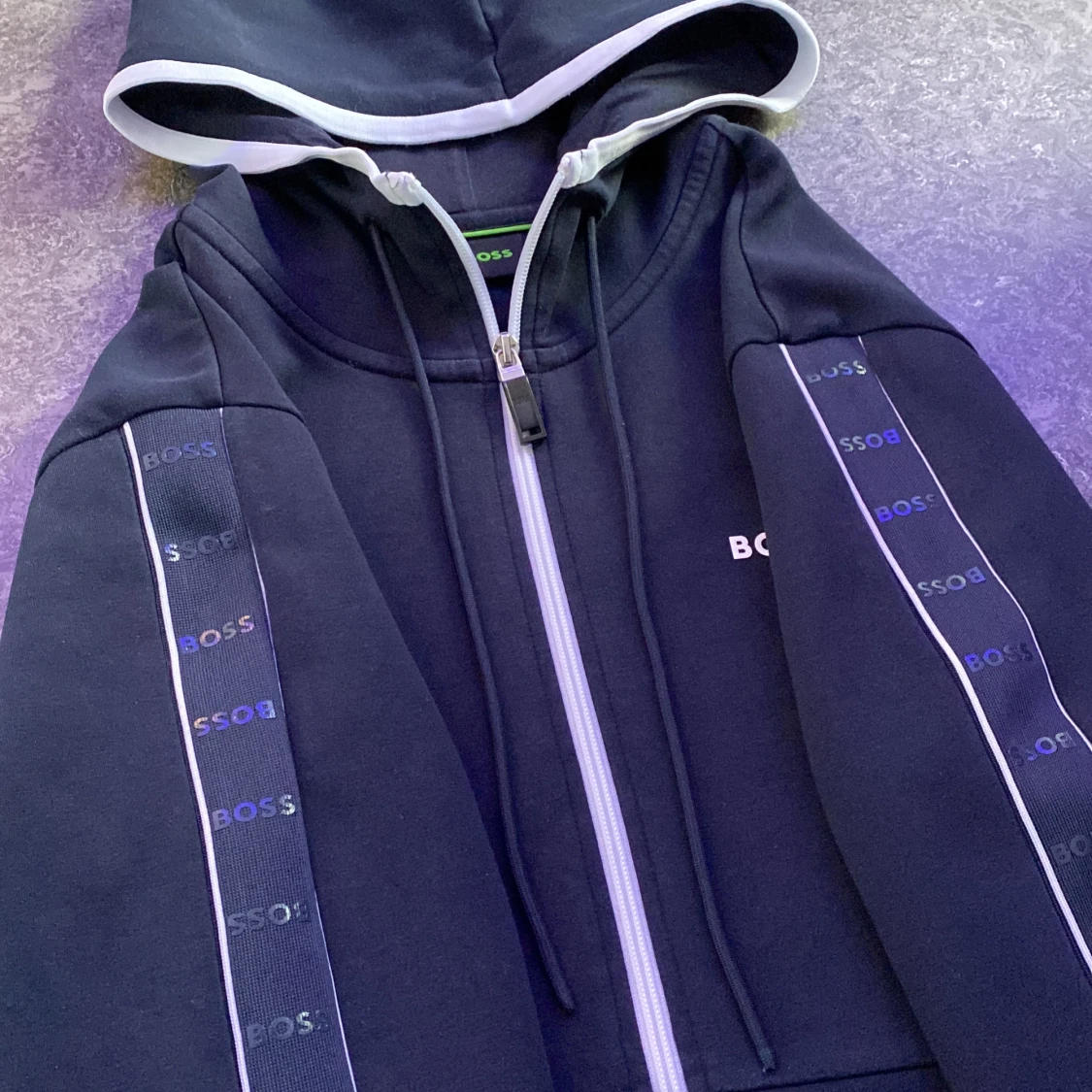 Hugo Boss zip-up hoodie “Dark Blue” - 37