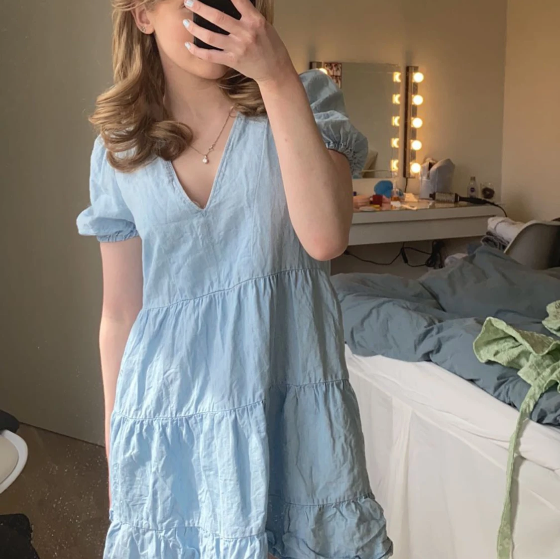 Blå klänning  - 90