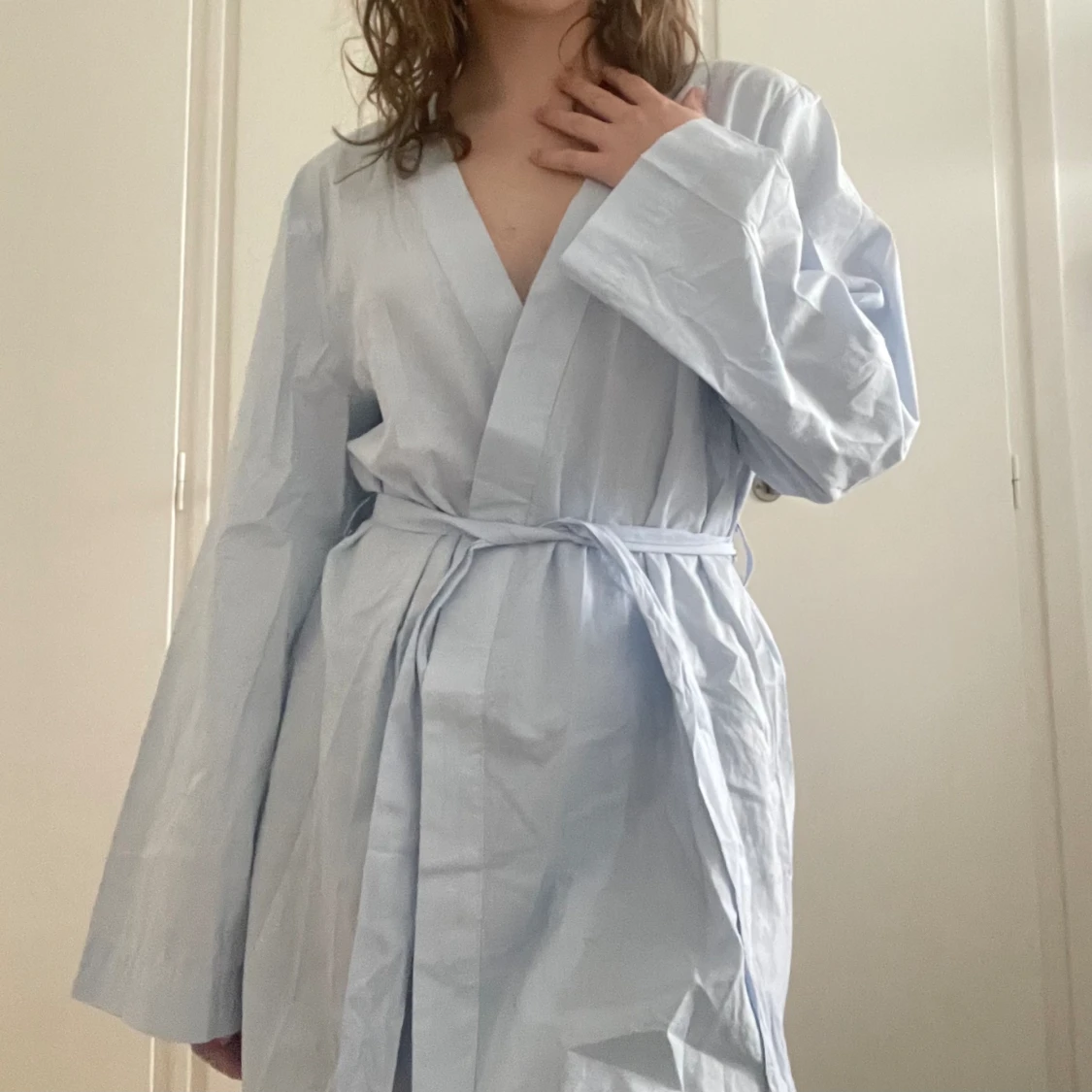 Blå morgonrock - 90