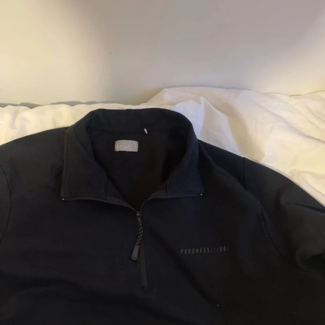 Långärmad svart halfzip - 90