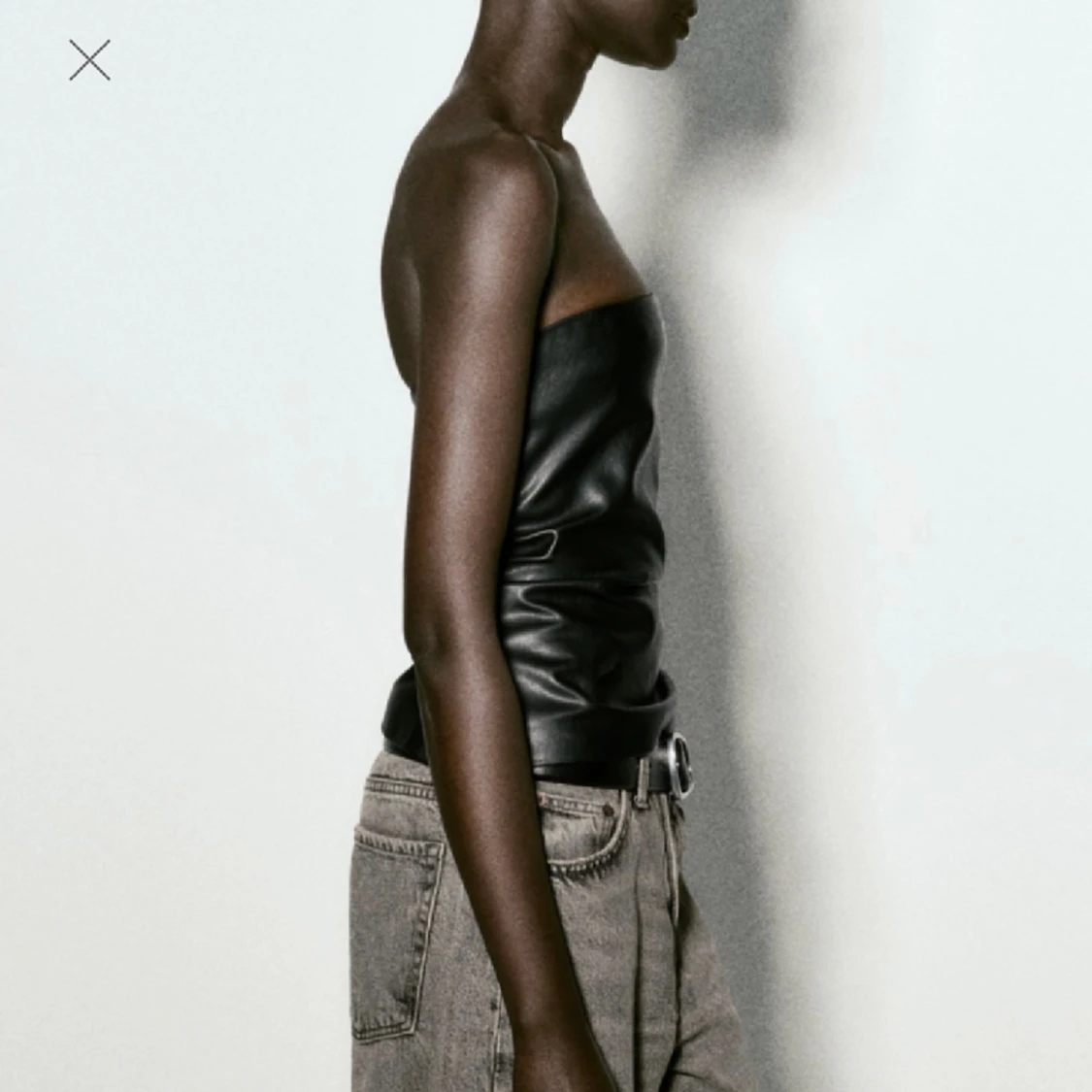 Topp i läderimitation  - 90