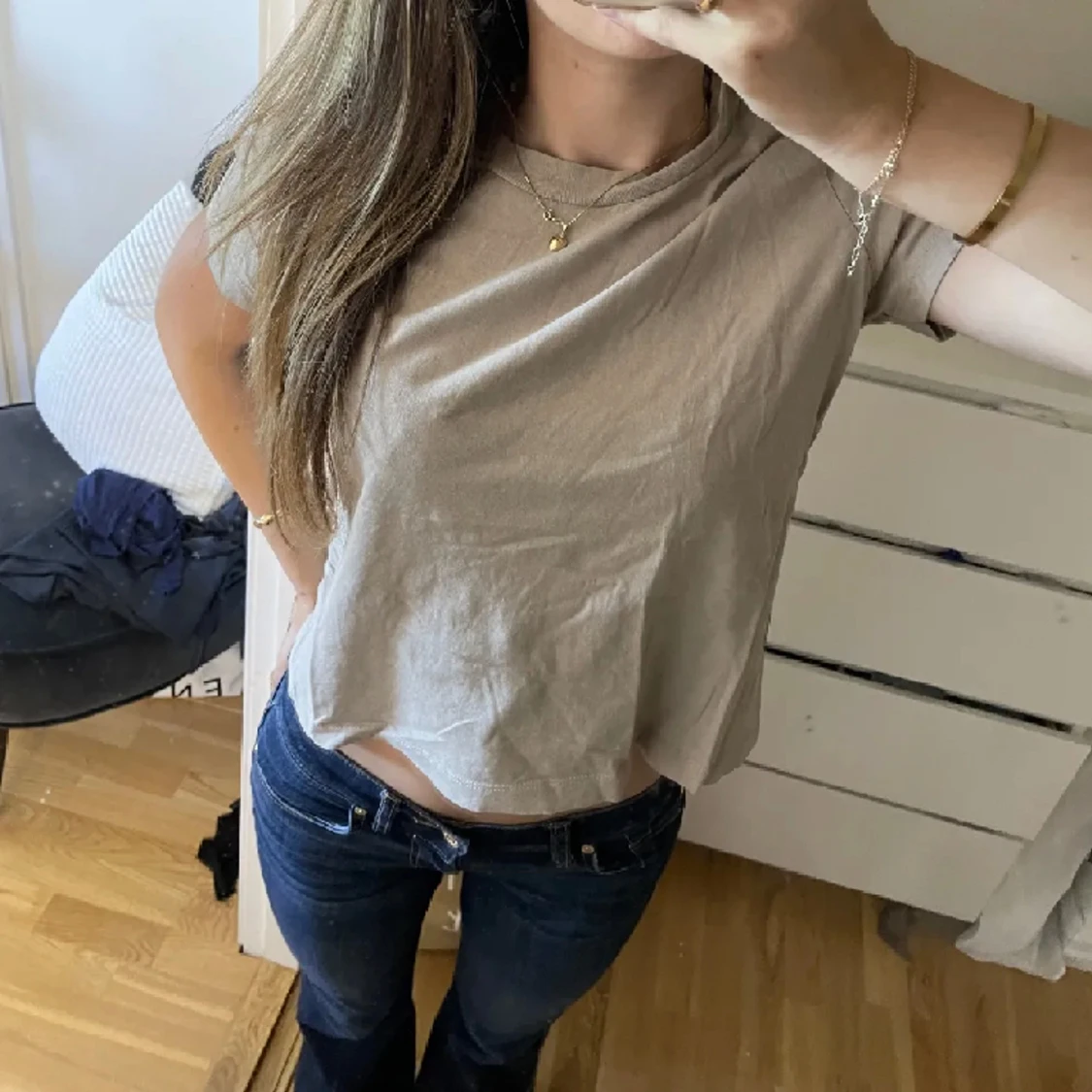beige basic tshirt från hm - 91