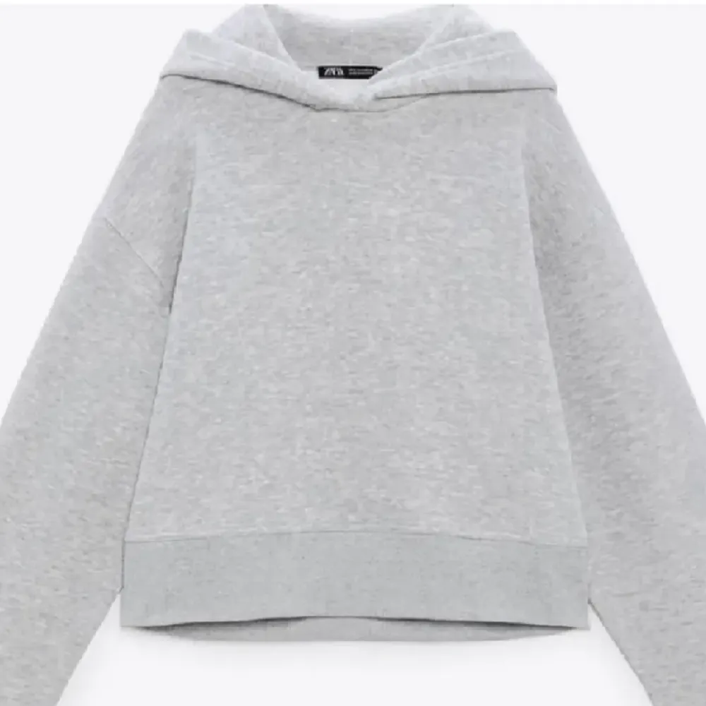 Säljer denna populära zara hoodie då den var för stor på mig, helt ny med prislappen kvar💞. Tröjor & Koftor.