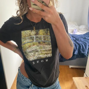 Tshirt med tryck - En fin tshirt med monet tryck, kommwe inte ihåg märke men står ”twintrip” på lappen, köpt från zalando för många år sedan men inge använd så mycket! 