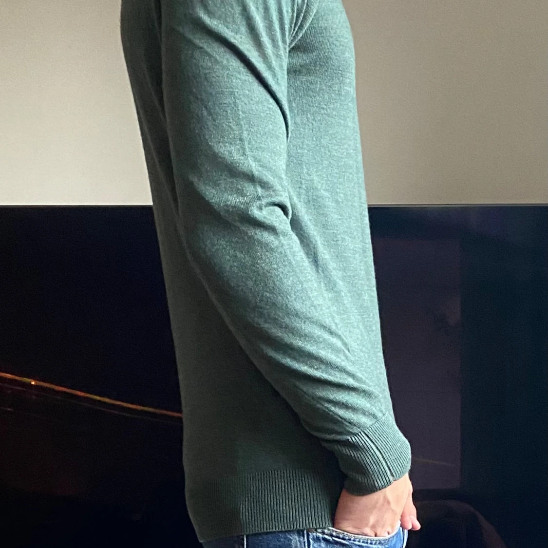 Grön Merino tröja | John Henric - 90