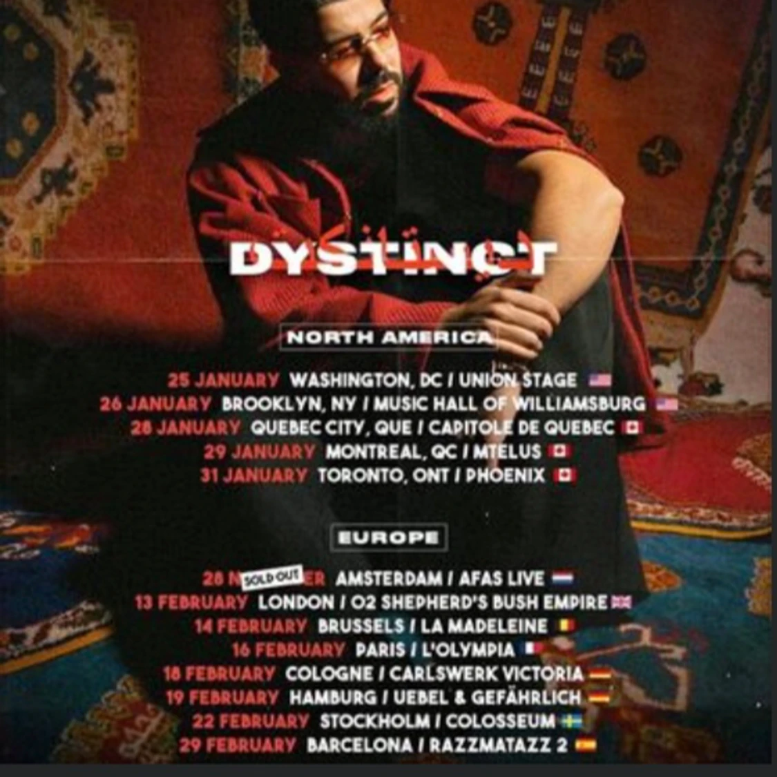 Dystinct biljetter 