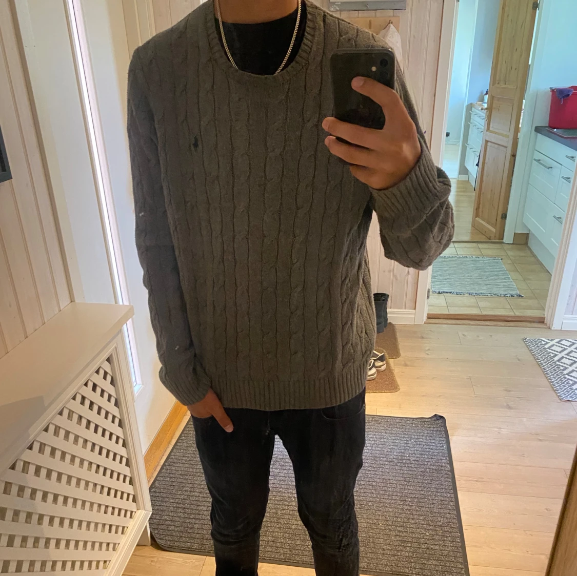 Ralph lauren sweatshirt, grå. - 92