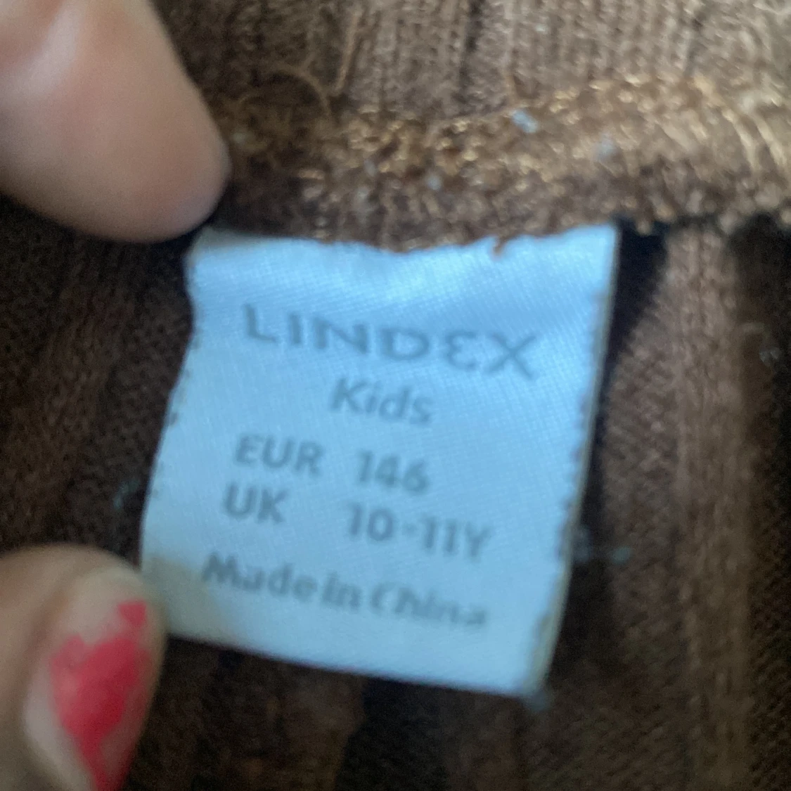 Bruna ribbade byxor från Lindex - 90