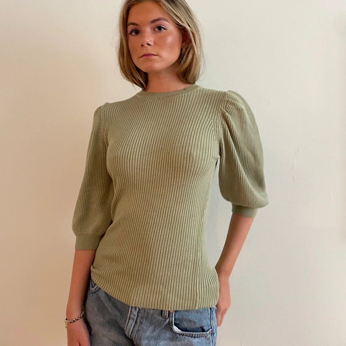 Stickad topp 💚 - 90