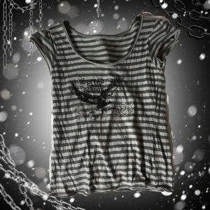 T-shirt med tryck - Fett cool randig tisha med en örn på!  Använt skick men inga stora eller direkt synliga defekter!  Skriv om ni har frågor, pris kan diskuteras😊💕