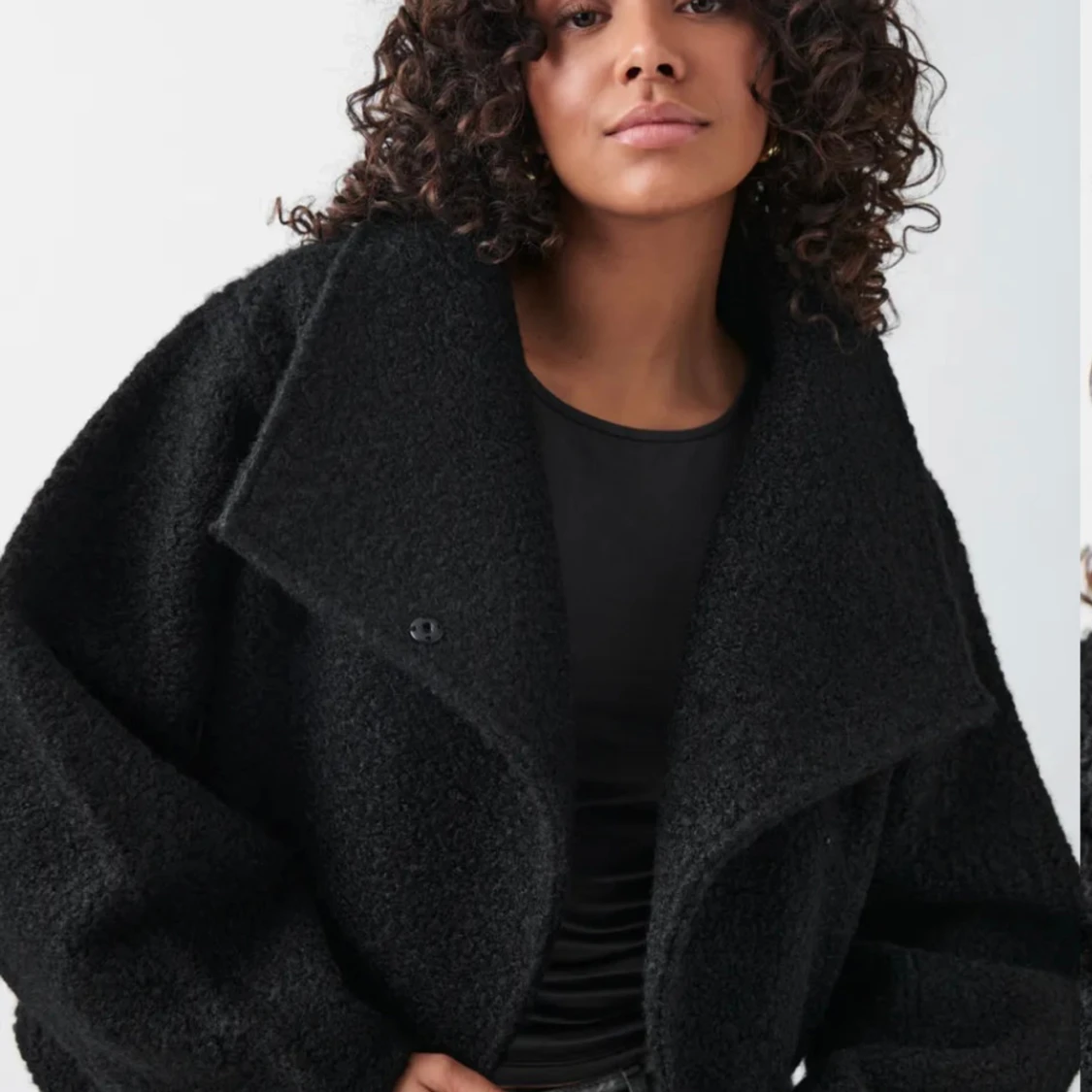 Svart Teddyjacka Från Ginatricot