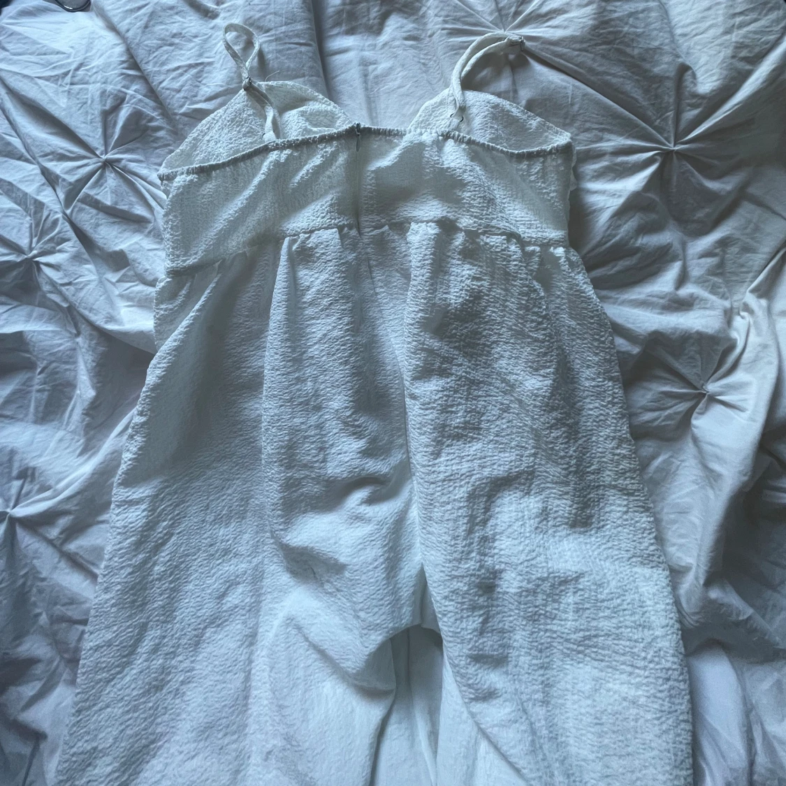 Gullig vit sommar klänning - 91