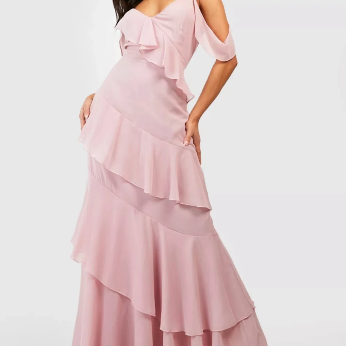 Rosa Volang Klänning - 90